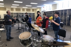 Percussion clinic, Hobart Middle School